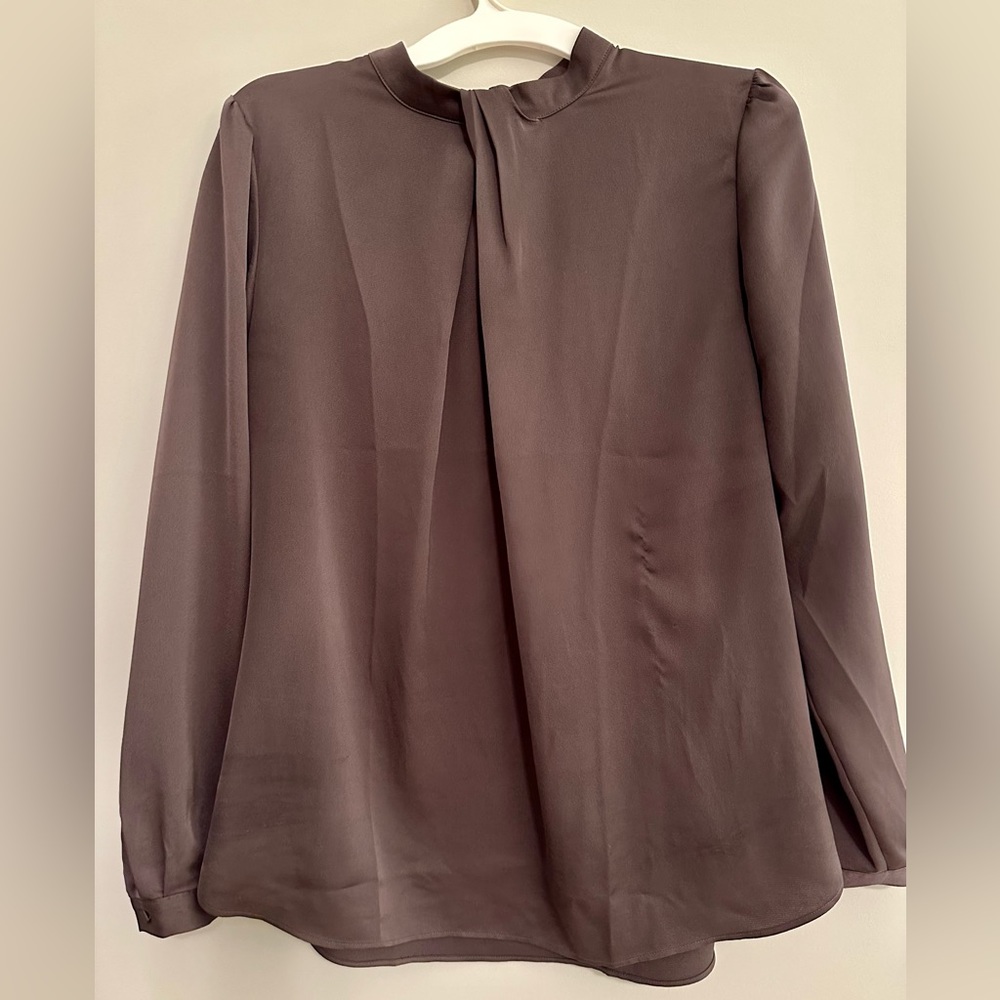 Long sleeve mock neck blouse